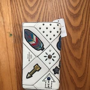 Coach Foldover In Embellished Canyon Quilt Leather